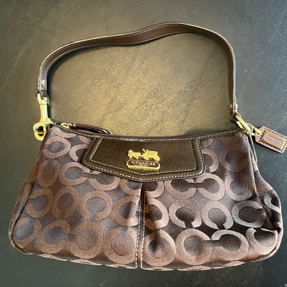 Coach Brown Signature Shoulder Bag